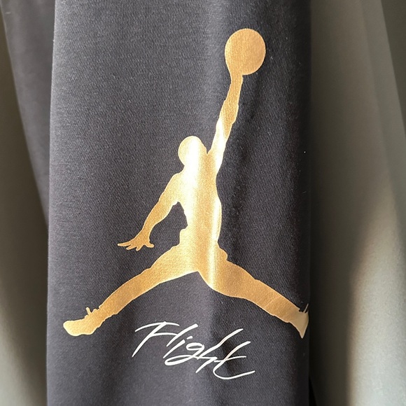 Jordan Black Hoodie with Matching  Sweatpants Gold Logo - Picture 10 of 11